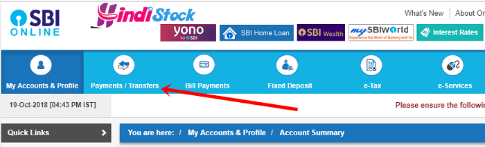 Money Transfer transfer page