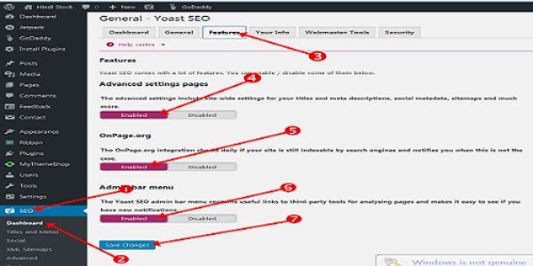 feaure setting yoast SEO 