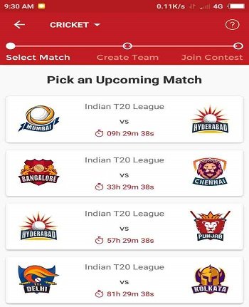 Best Fantasy Cricket Sites Dream11 choose team